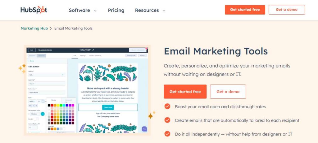 Hubspot email marketing