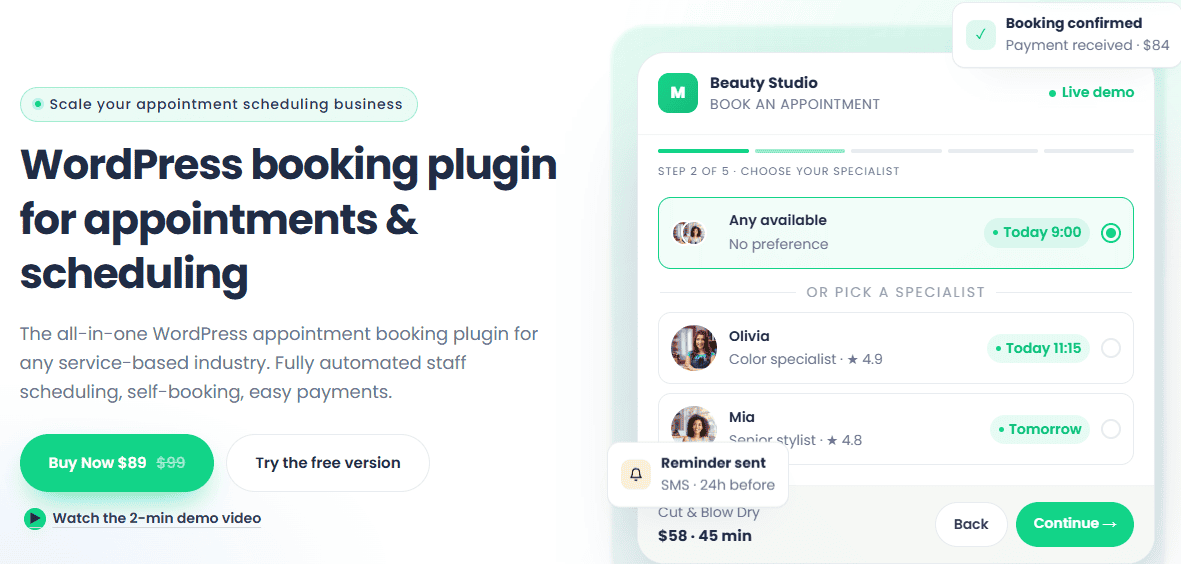 BookingPress WordPress Appointment Plugin