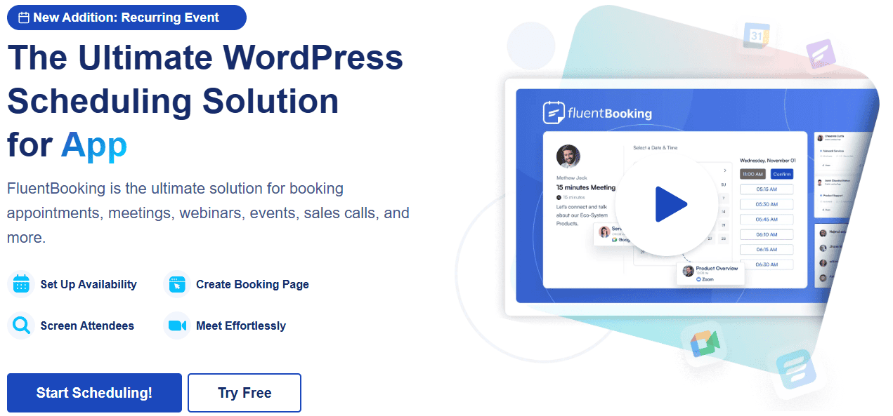Fluent Booking WordPress Appointment Plugin