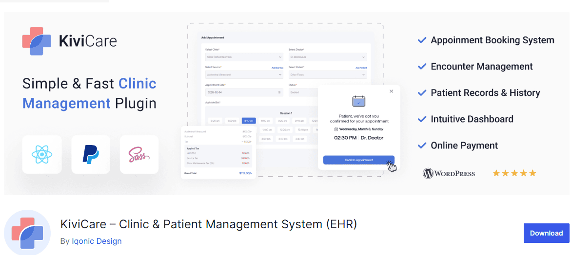 KiviCare WordPress Appointment Plugin