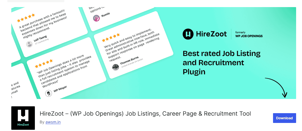 HireZoot formerly (WP Job Opening)