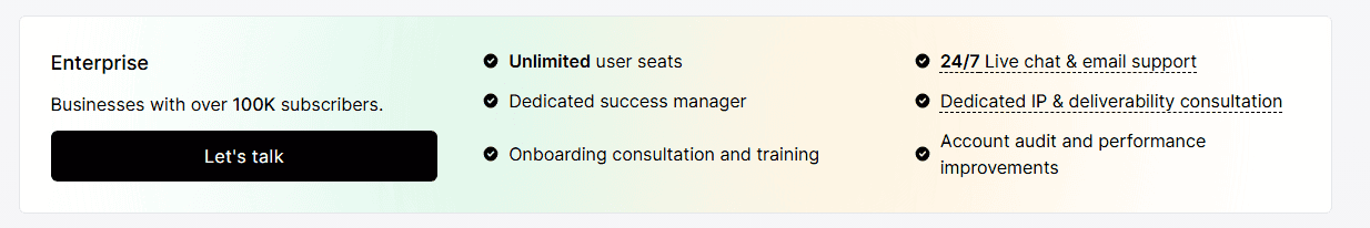 MailerLite Custom Pricing