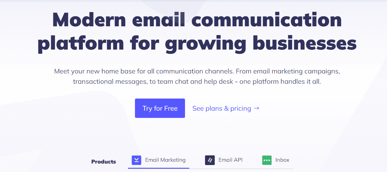 Elastic Email Homepage