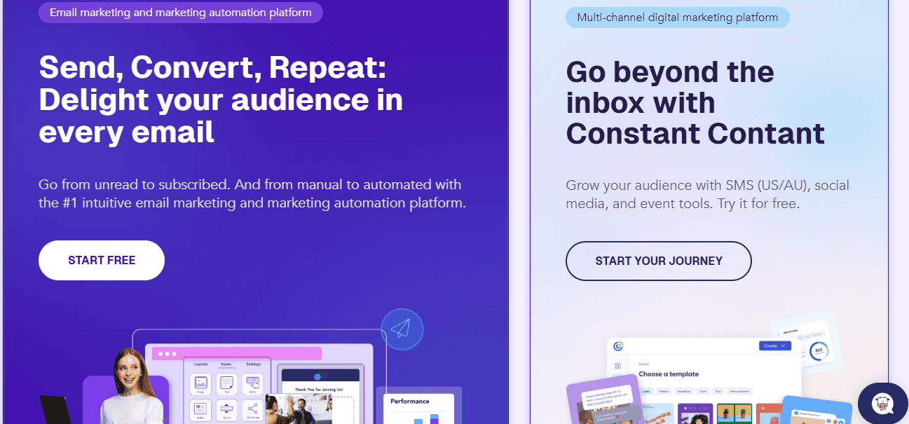 Moosend Email Homepage