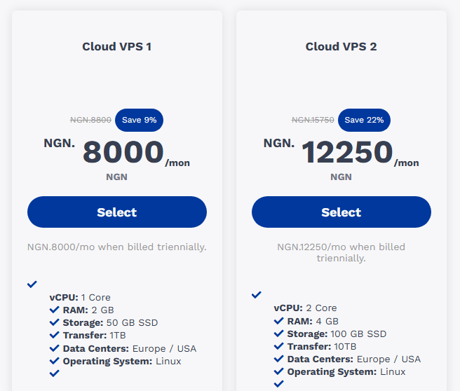 Truehost VPS hosting
