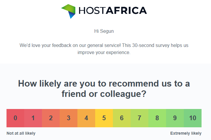 Feedback from a host