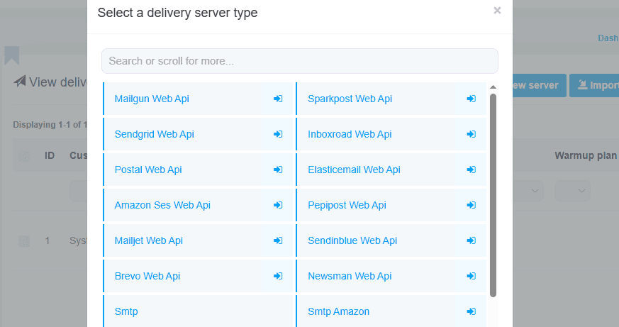 MailWizz Delivery Servers