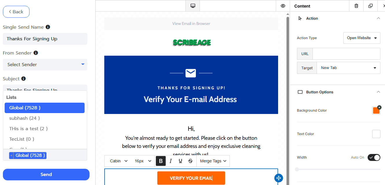 Swift Send Email Builder