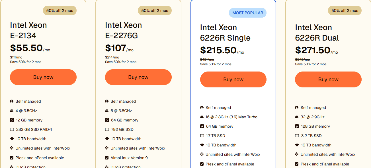 Liquid Web Dedicated Server Pricing
