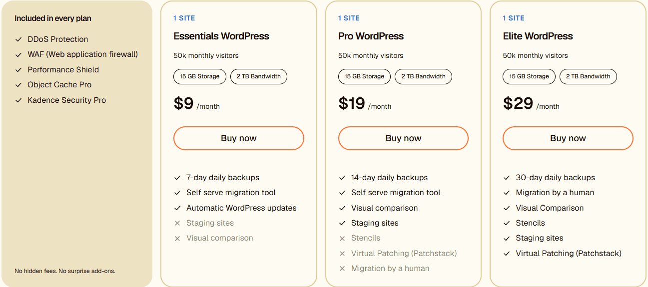 Liquid Web Managed WordPress hosting Pricing
