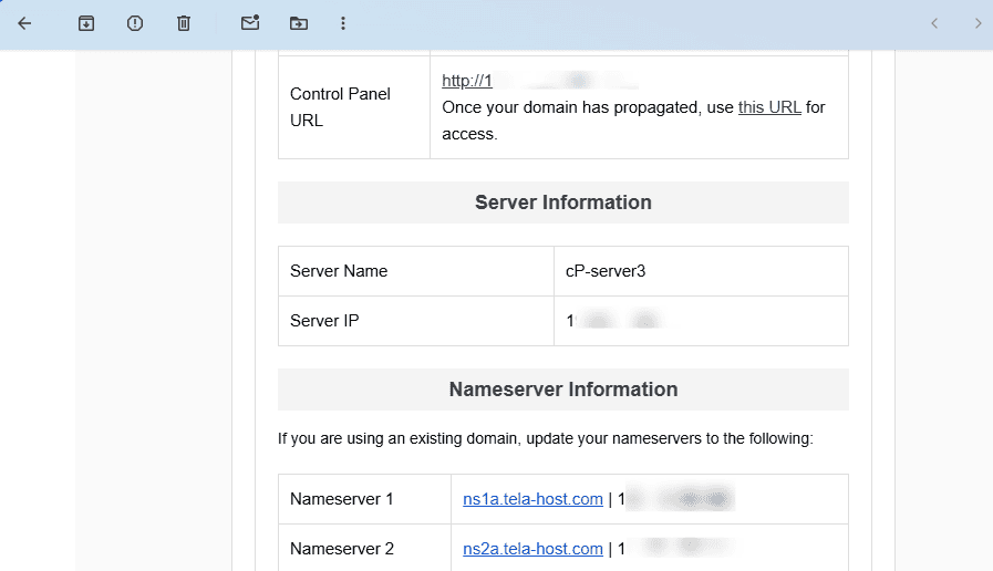 Telahosting unboarding email