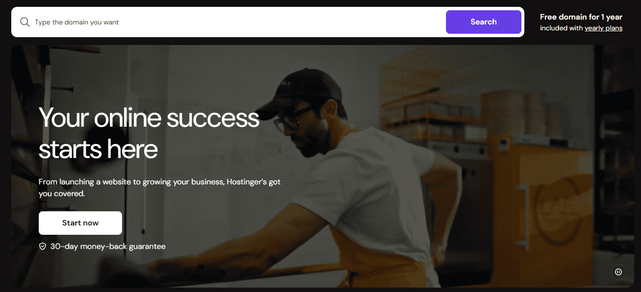 Hostinger Homepage