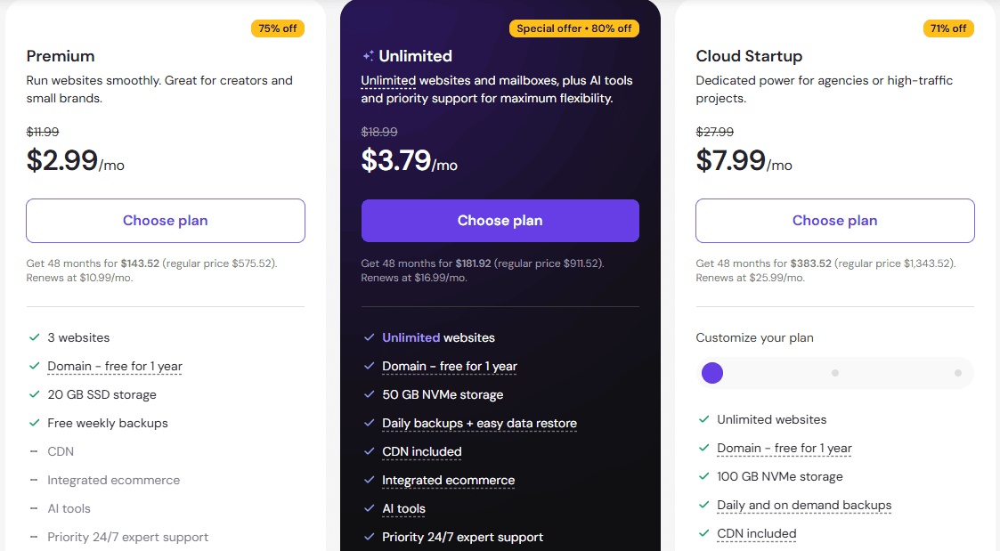 Hostinger Shared Hosting Price