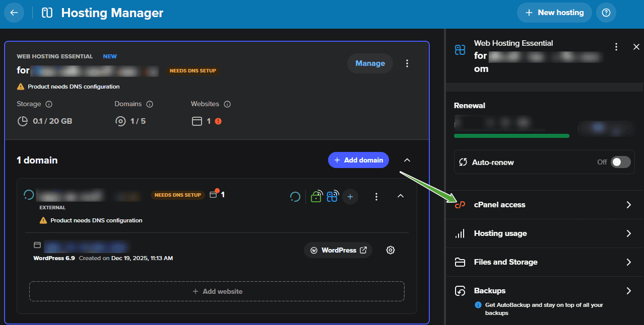 Spaceship hosting manager