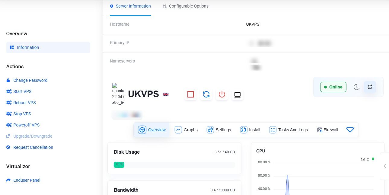 DigiRDP Server Manager Area