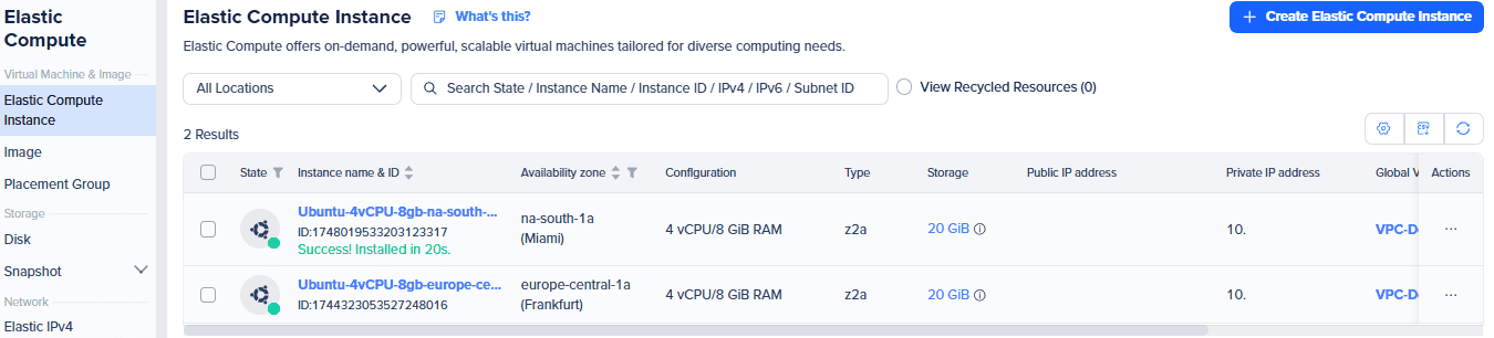 Create New Instance in Zenlayer