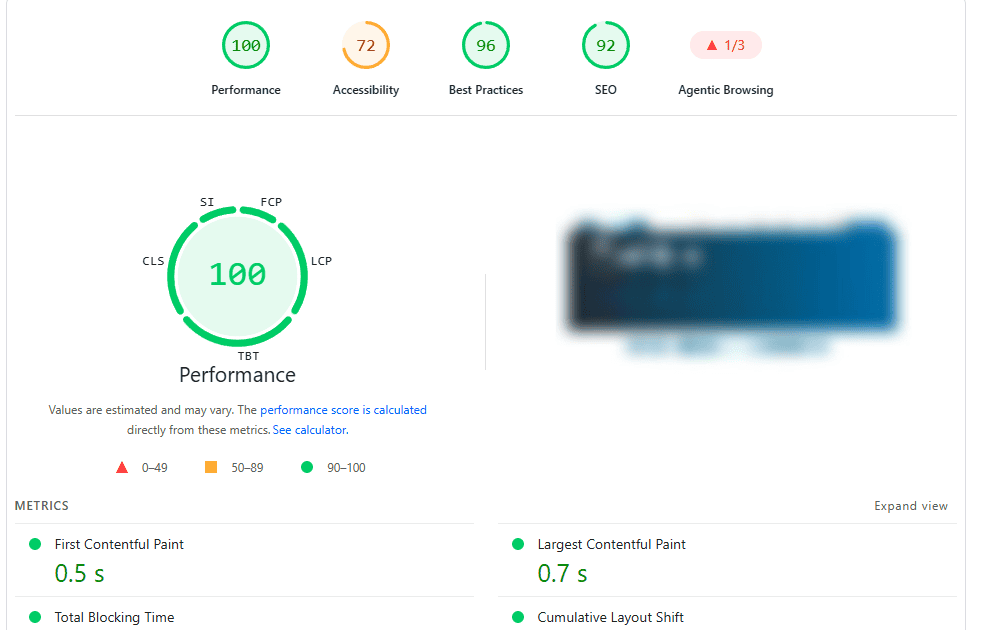 InterServer Page Speed Test Result